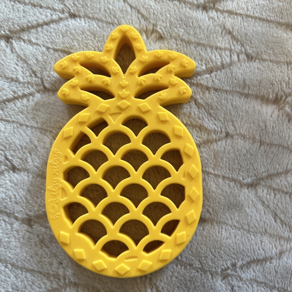 Itzy‎ Ritzy Pineapple Teether Baby Silicone Soft BPA-Free Infant Summer/Hawaii